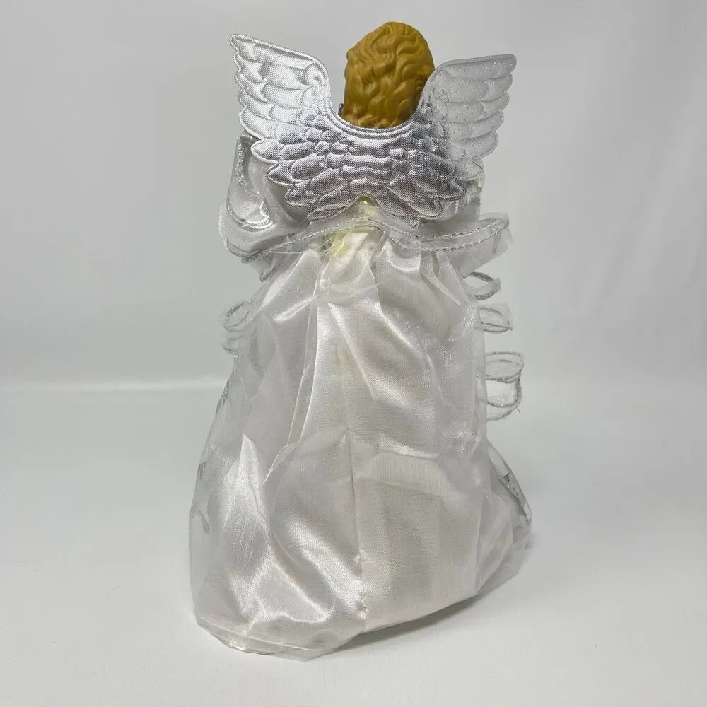 Ashland Christmas Lighted Corded Angel Tree Topper White Silver Decoration